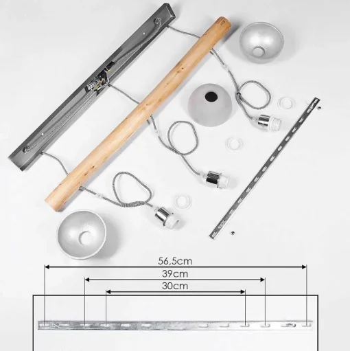 Suspension Ambri Nickel Mat, 3 Lumieres