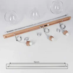 Suspension Andeer Chrome, Ecru, 3 Lumieres