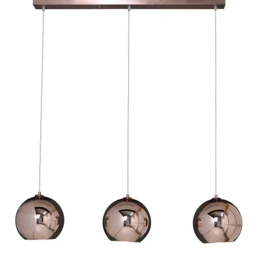 Suspension Cattenscop Cuivre, 3 Lumieres