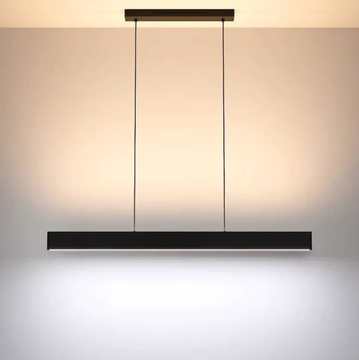 Suspension Eglo Andreas-Z Led Noir, 2 Lumieres, Changeur De Couleurs