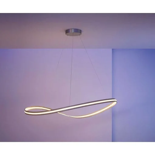 Suspension Escale Infinity Led Nickel Mat, 1 Lumiere