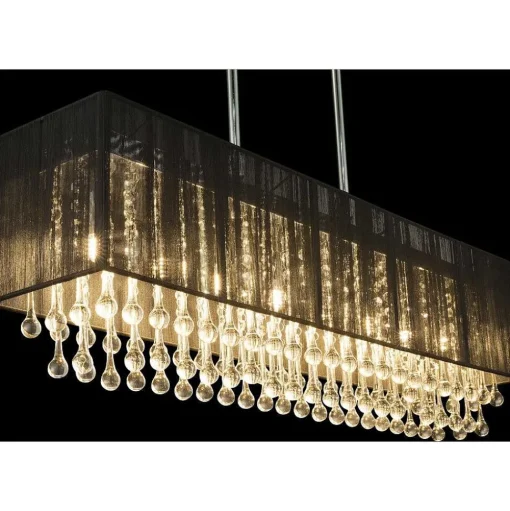 Suspension Globo Bagana Led Chrome, 8 Lumieres