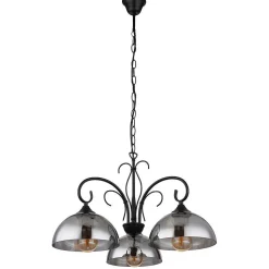Suspension Globo Cottage Noir, 3 Lumieres