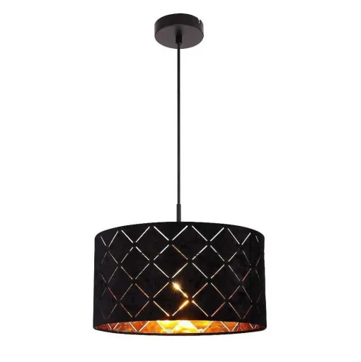 Suspension Globo Sunna Noir, 1 Lumiere