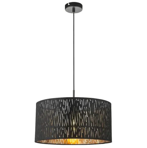 Suspension Globo Tuxon Noir, 1 Lumiere