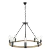 Suspension Globo Ulleu Noir, 8 Lumieres
