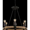 Suspension Globo Ulleu Noir, 6 Lumieres