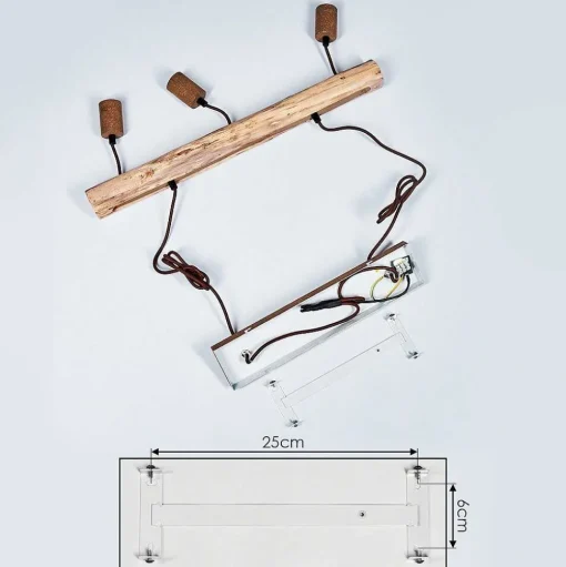 Suspension Gondo Rouille, 3 Lumieres