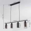 Suspension Hunouri Noir, 4 Lumieres