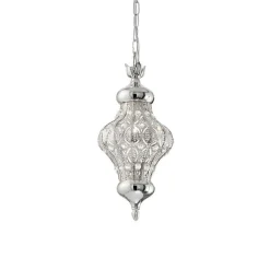 Suspension Ideal Lux Nawa Argente, 1 Lumiere