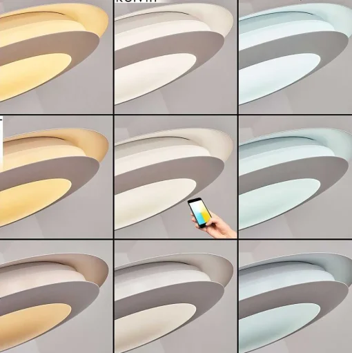 Suspension Ittingen Led Blanc, 1 Lumiere, Changeur De Couleurs