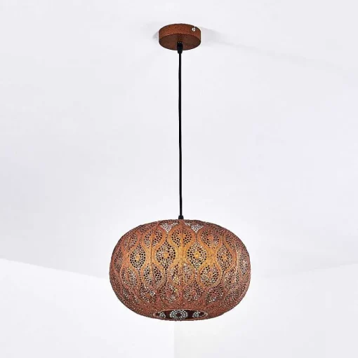 Suspension Kemer Rouille, 1 Lumiere