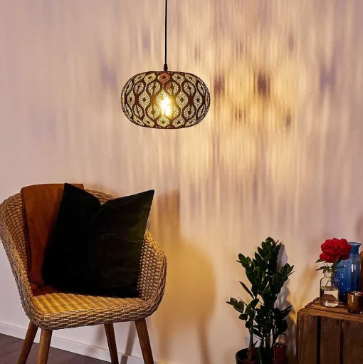 Suspension Kemer Rouille, 1 Lumiere