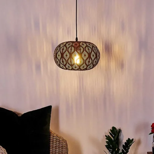 Suspension Kemer Rouille, 1 Lumiere