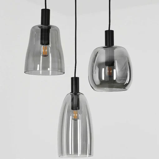 Suspension Kenong Noir, 3 Lumieres