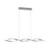 Suspension Leuchten-Direkt Lolasmart-Swing Led Acier Brosse, 2 Lumieres, Telecommandes, Changeur De Couleurs
