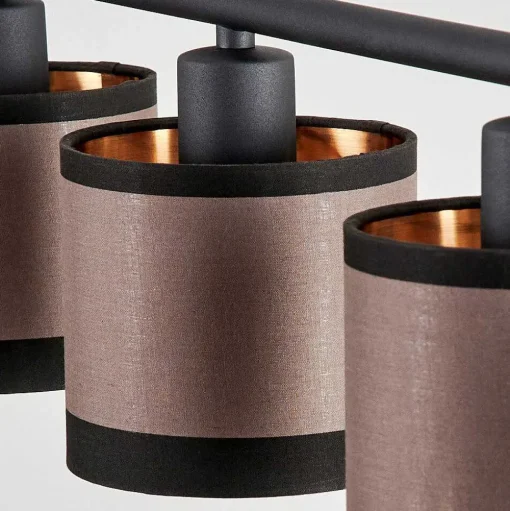 Suspension Lohobe Noir, 4 Lumieres