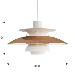 Suspension Louis Poulsen Blanc, 1 Lumiere