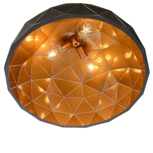 Suspension Lucide Otona Noir, 3 Lumieres