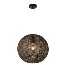 Suspension Lucide Tahar Noir, 1 Lumiere
