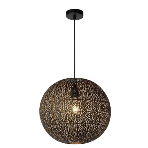 Suspension Lucide Tahar Noir, 1 Lumiere