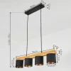 Suspension Malimea Ecru, Noir, 4 Lumieres