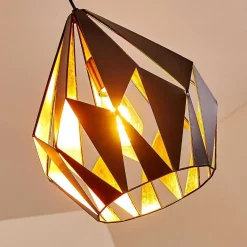 Suspension Marang Noir Dore, 1 Lumiere