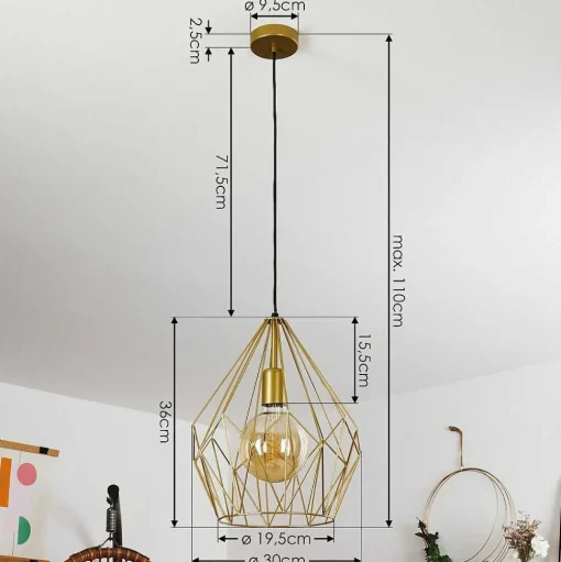 Suspension Marang Or, 1 Lumiere