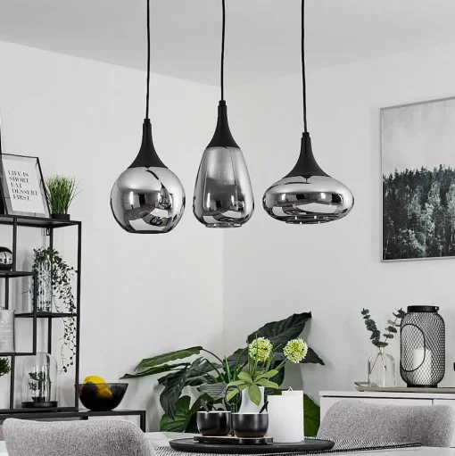 Suspension Maynal Noir, 3 Lumieres