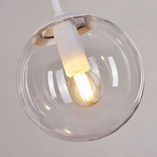 Suspension Mesas Blanc, 5 Lumieres