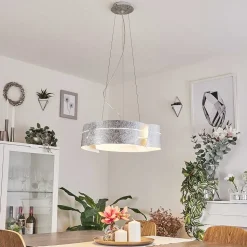 Suspension Novara Argente, 3 Lumieres