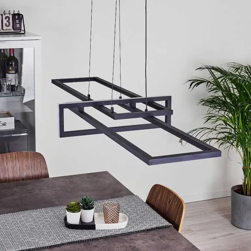 Suspension Omega Led Noir, 1 Lumiere