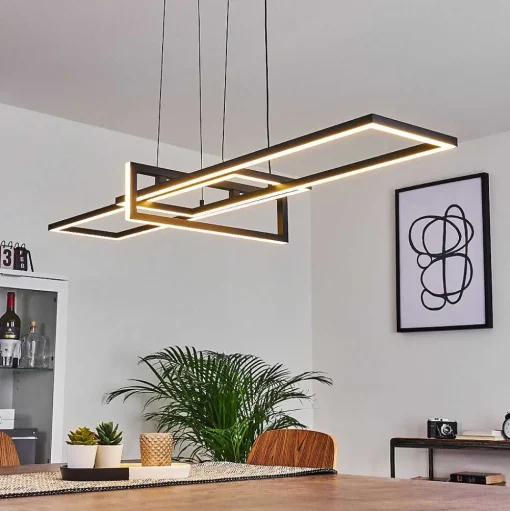 Suspension Omega Led Noir, 1 Lumiere