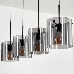 Suspension Parane Fume, 4 Lumieres