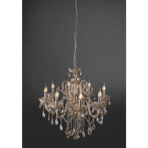 Suspension Paul Neuhaus Gracia Champagne, 8 Lumieres