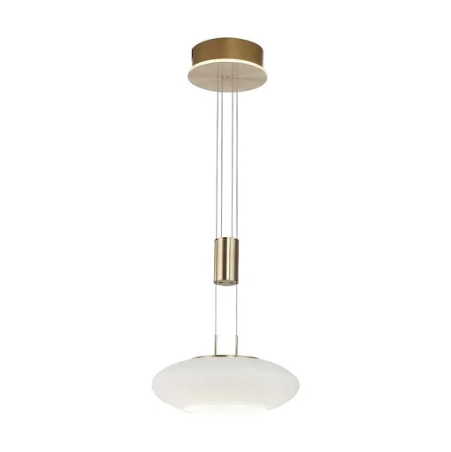 Suspension Paul Neuhaus Q-Etienne Led Laiton, 1 Lumiere, Telecommandes