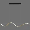 Suspension Paul Neuhaus Q-Swing Led Anthracite, Or, 1 Lumiere, Telecommandes