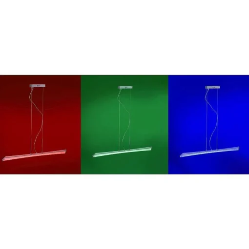 Suspension Paul Neuhaus Q-Riller Led Chrome, 14 Lumieres, Telecommandes, Changeur De Couleurs