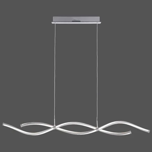 Suspension Paul Neuhaus Q-Malina Led Nickel Mat, 2 Lumieres, Telecommandes