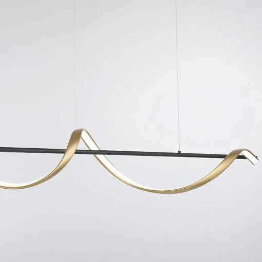 Suspension Paul Neuhaus Q-Swing Led Anthracite, Or, 1 Lumiere, Telecommandes