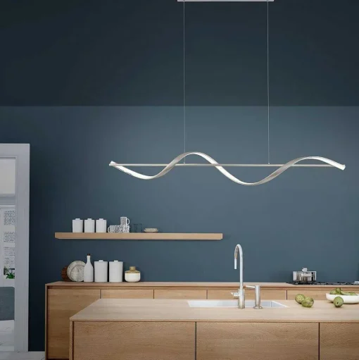 Suspension Paul Neuhaus Qswing Led Argente, 1 Lumiere, Telecommandes
