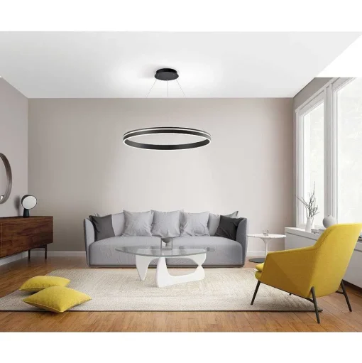 Suspension Paul Neuhaus Q-Vito Led Anthracite, 1 Lumiere, Telecommandes