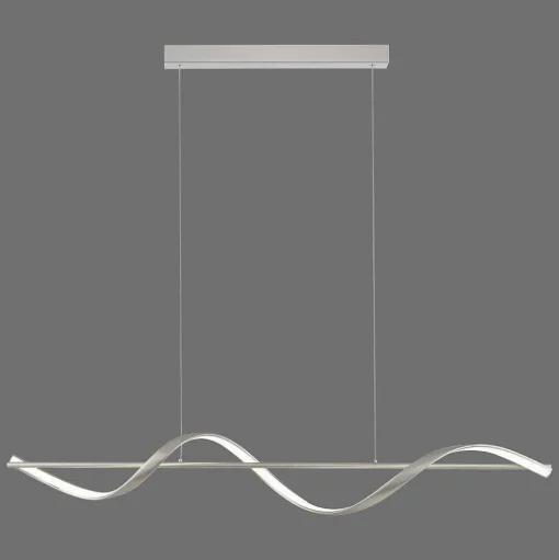 Suspension Paul Neuhaus Qswing Led Argente, 1 Lumiere, Telecommandes
