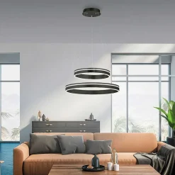 Suspension Paul Neuhaus Q-Vito Led Anthracite, 1 Lumiere, Telecommandes
