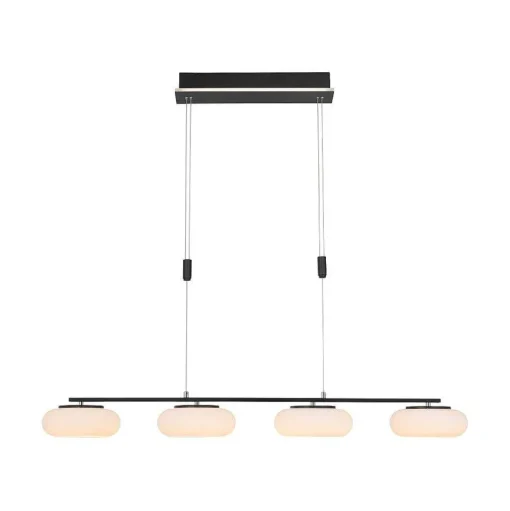Suspension Paul Neuhaus Q-Etienne Led Noir, 4 Lumieres, Telecommandes