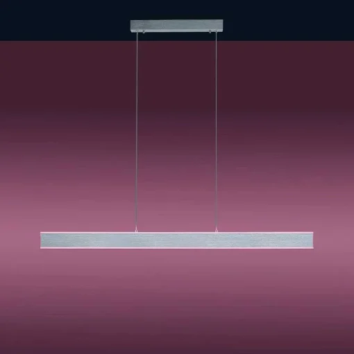 Suspension Paul-Neuhaus Q-Adriana Led Aluminium, 2 Lumieres, Telecommandes