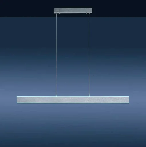 Suspension Paul-Neuhaus Q-Adriana Led Aluminium, 2 Lumieres, Telecommandes