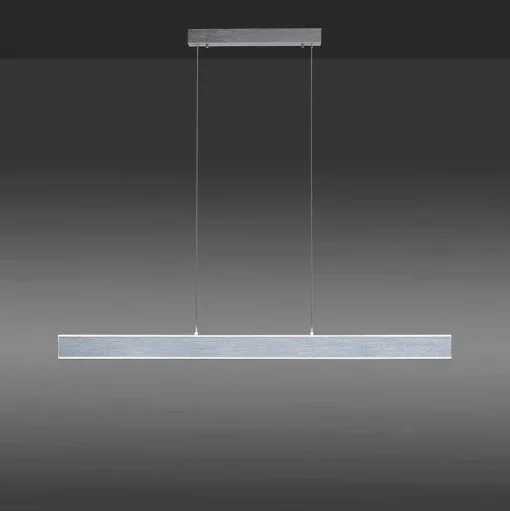 Suspension Paul-Neuhaus Q-Adriana Led Aluminium, 2 Lumieres, Telecommandes