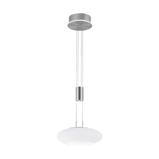Suspension Paul-Neuhaus Q-Etienne Led Acier Brosse, 2 Lumieres, Telecommandes