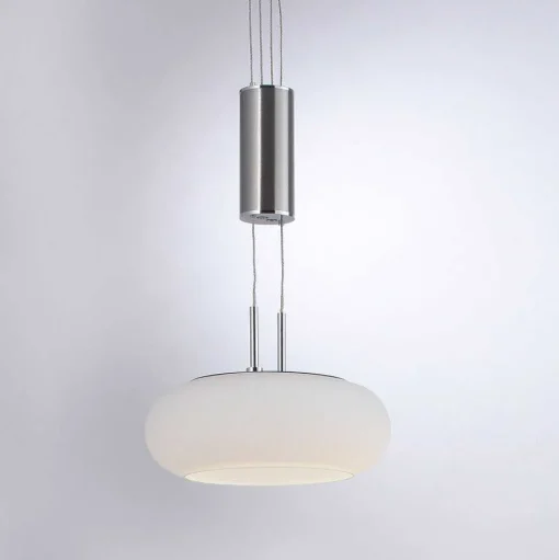 Suspension Paul-Neuhaus Q-Etienne Led Acier Brosse, 3 Lumieres, Telecommandes
